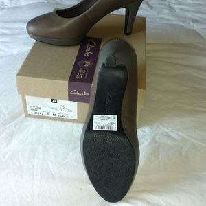 Clark’s Brier Dolly Gray Platform Heels